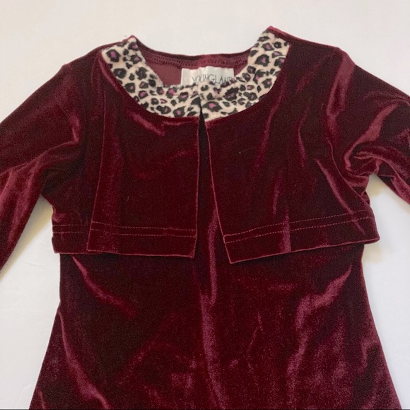 Special Occasion Long Sleeve Velvet Dress w/hand-warmer Muff - Picture 10 of 10